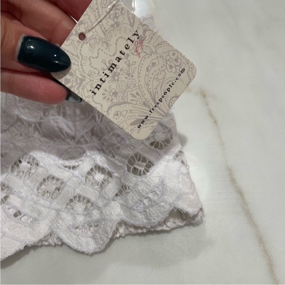 Free People Adella Longline Bralette White Size Small New with Tags - Picture 4 of 5